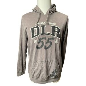 Disney Parks Authentic Disneyland Resort Long Sleeve Tee Shirt Hoodie Gray Large